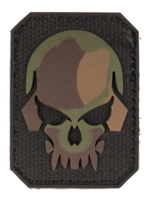Patch PVC Tête de mort Camo 6 x 4.5cm-0
