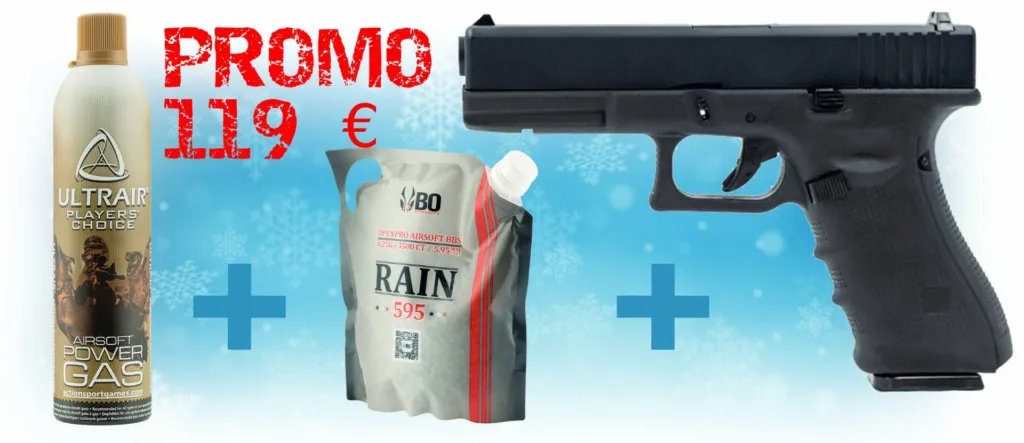 Pack Pistolet GBB Raven EU7 Noir 1J + billes + gaz-0