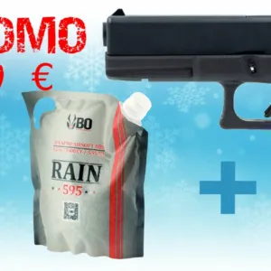 Pack Pistolet GBB Raven EU7 Noir 1J + billes + gaz-0