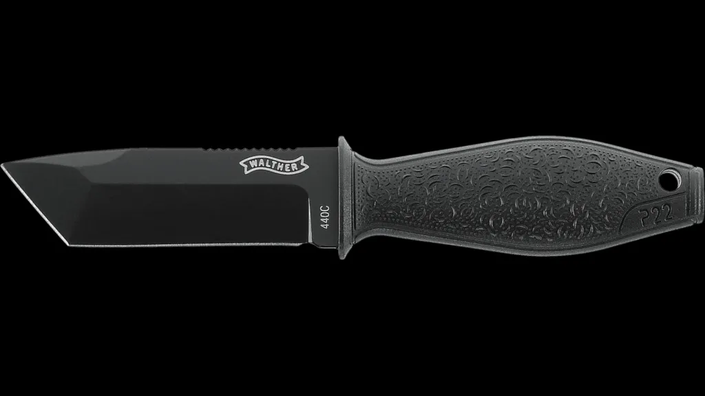 Couteau Walther P22 Tsk Lame Fixe Black-0
