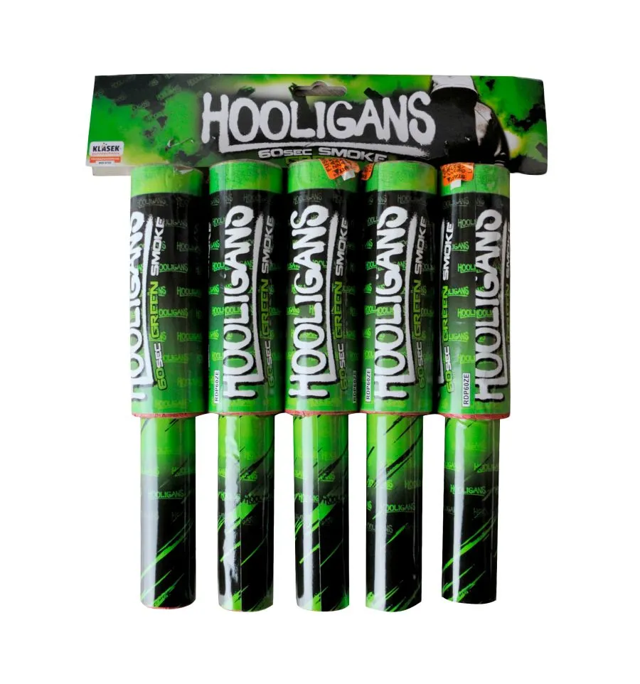 lot de 5 fumigènes à main verts-0