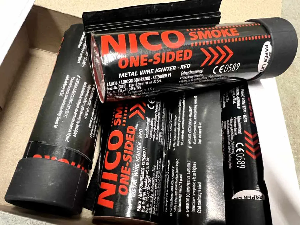 Fumigènes 80 secondes Nico Fire , 6 coloris Unité et Pack de 5-468304