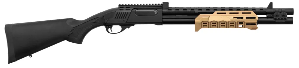 Réplique de fusil à pompe M870 Strike Industries noire et tan-0