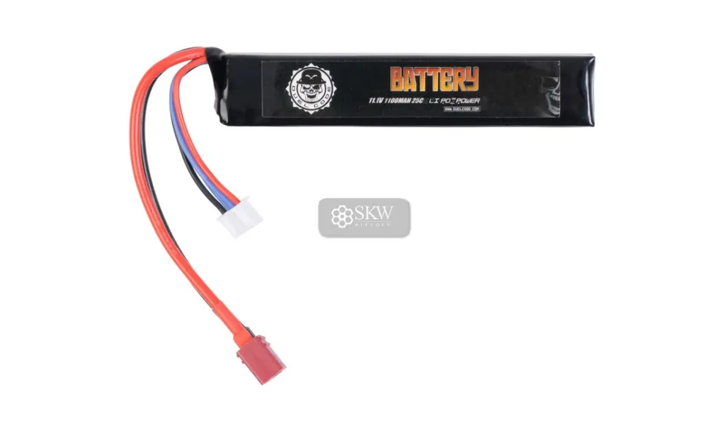 Batterie Airsoft Lipo 11.1v 1100mah 25c T-dean Duel Code-0