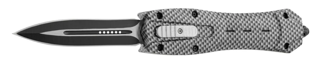 Couteau automatique OTF manche carbonne-0
