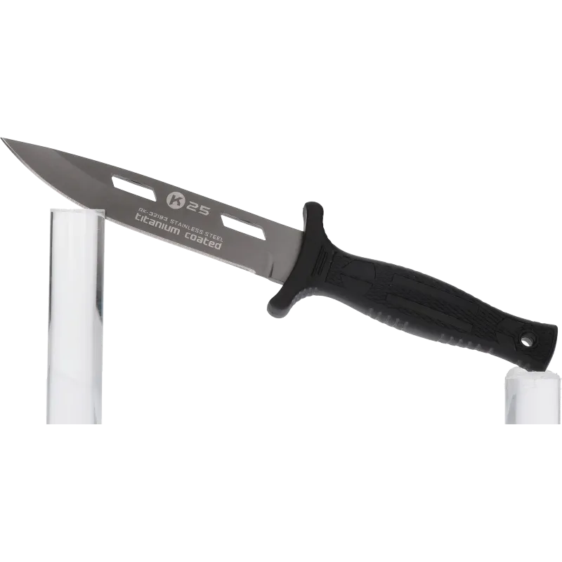 Couteau de botte K25. Revêtu noir. Lame 12.8 cm-469314
