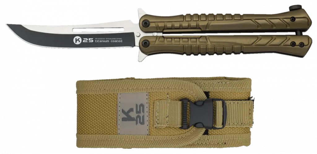 COUTEAU PAPILLON K25 COYOTE. LAME 10 CM-0