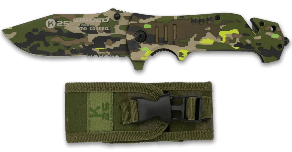 COUTEAU PLIANT K25 SIROCCO. CAMO ESP-0