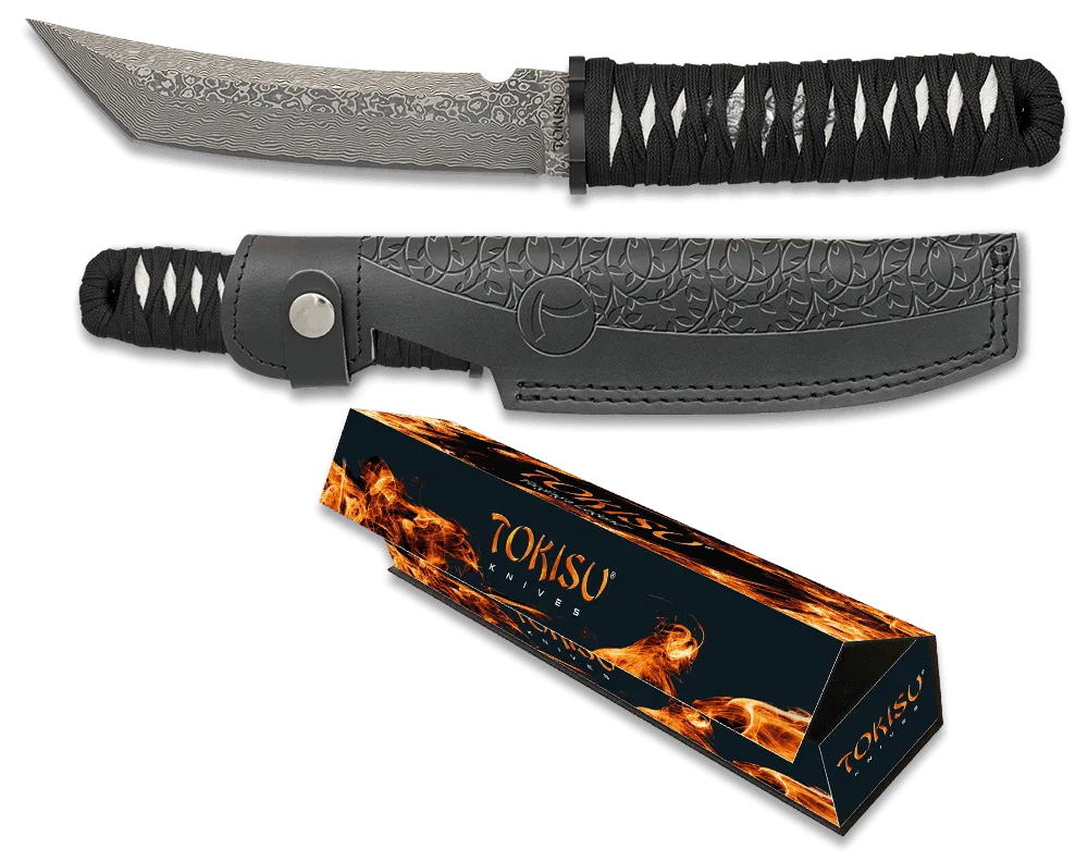 COUTEAU TOKISU DAMAS CNC. ÉTUI CUIR-0