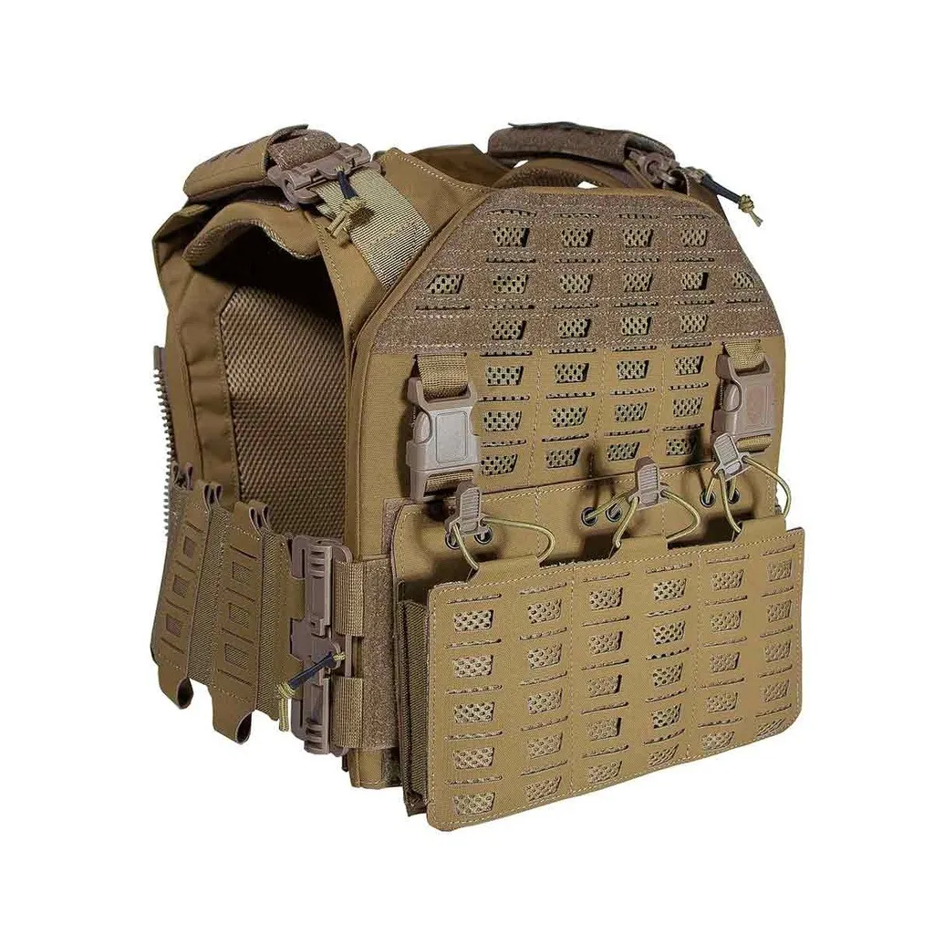 Gilet Tactique Porte-plaques Drake Mk4 Coyote- Corso Tactical -0