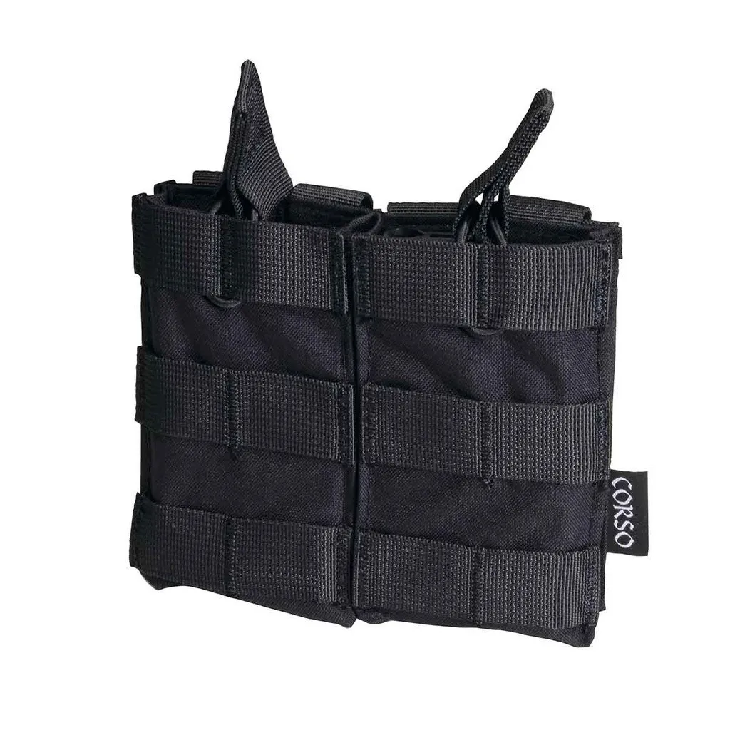 Poche Porte-chargeurs Double M4 Dagger Molle Noire - Corso Tactical -0
