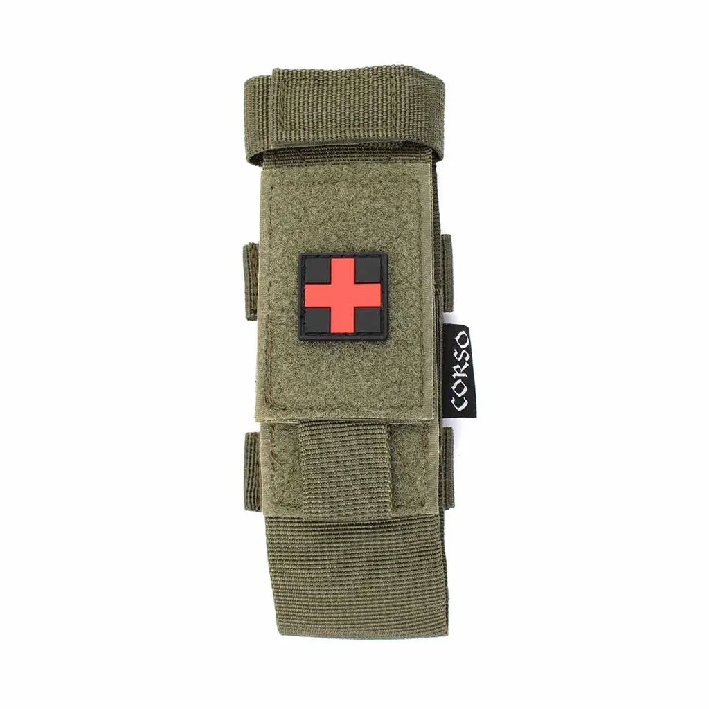 Pochette porte-tourniquet et ciseaux MOLLE Green - Corso Tactical -0