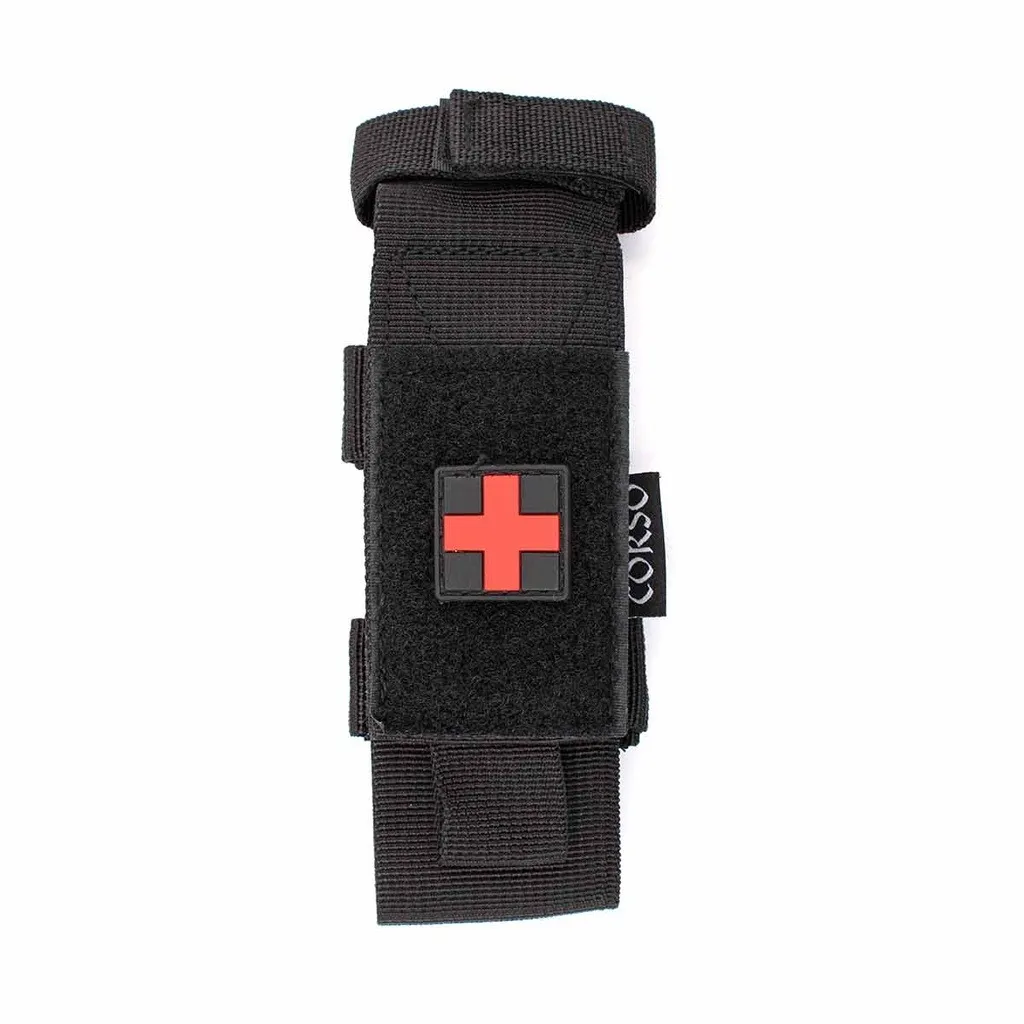 Pochette Porte-tourniquet Et Ciseaux Molle Noire - Corso Tactical -0