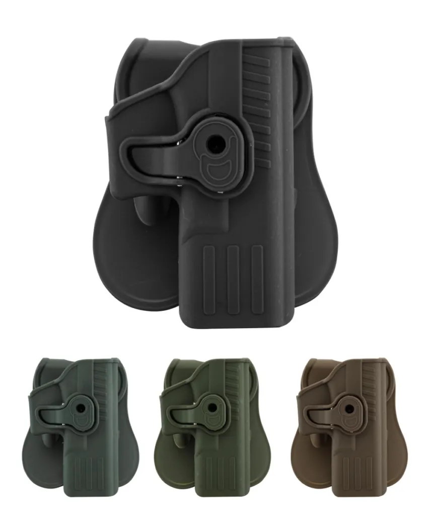 Holster Rigide Quick Release Pour Pistolet Type Glock 17 Droitier Tan-0