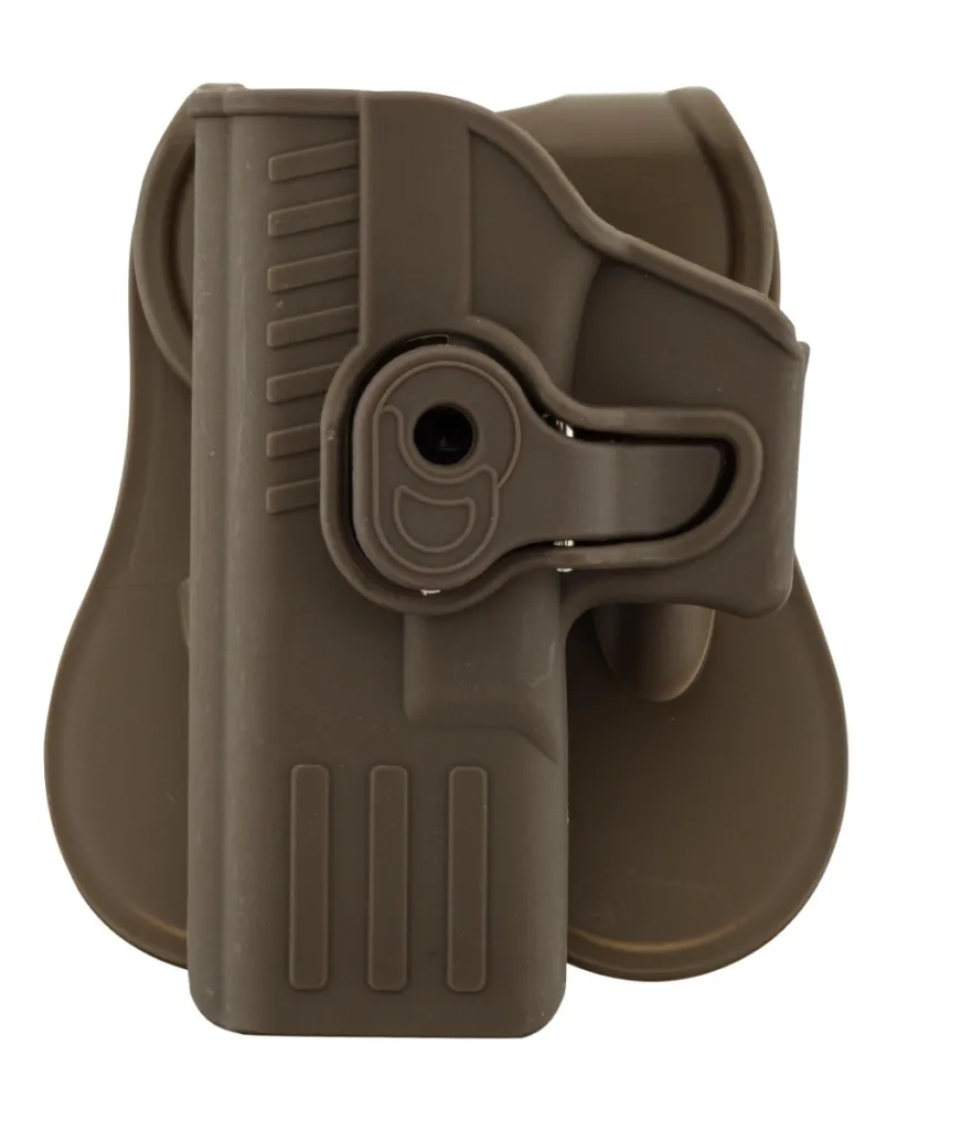 Holster Rigide Quick Release Pour Pistolet Type Glock 17 Gaucher Tan-0