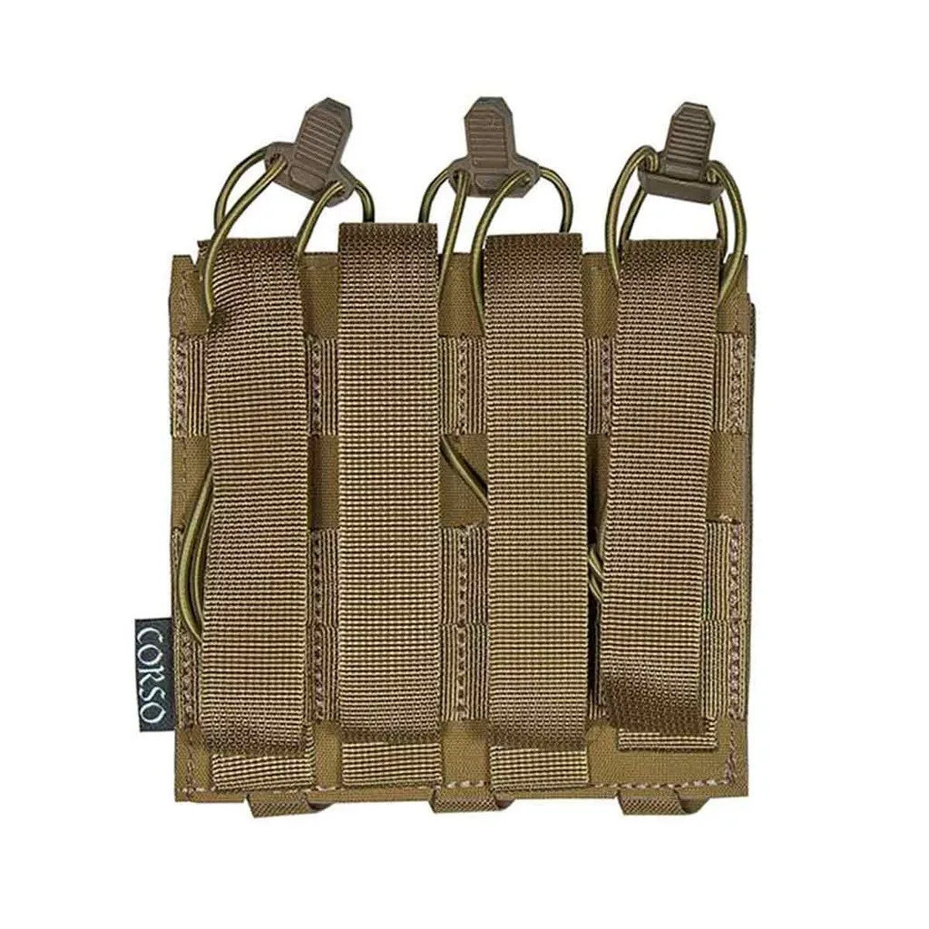 Poche porte-chargeurs triple MP5/MP7 Dagger Laser Coyote - Corso Tactical -470206