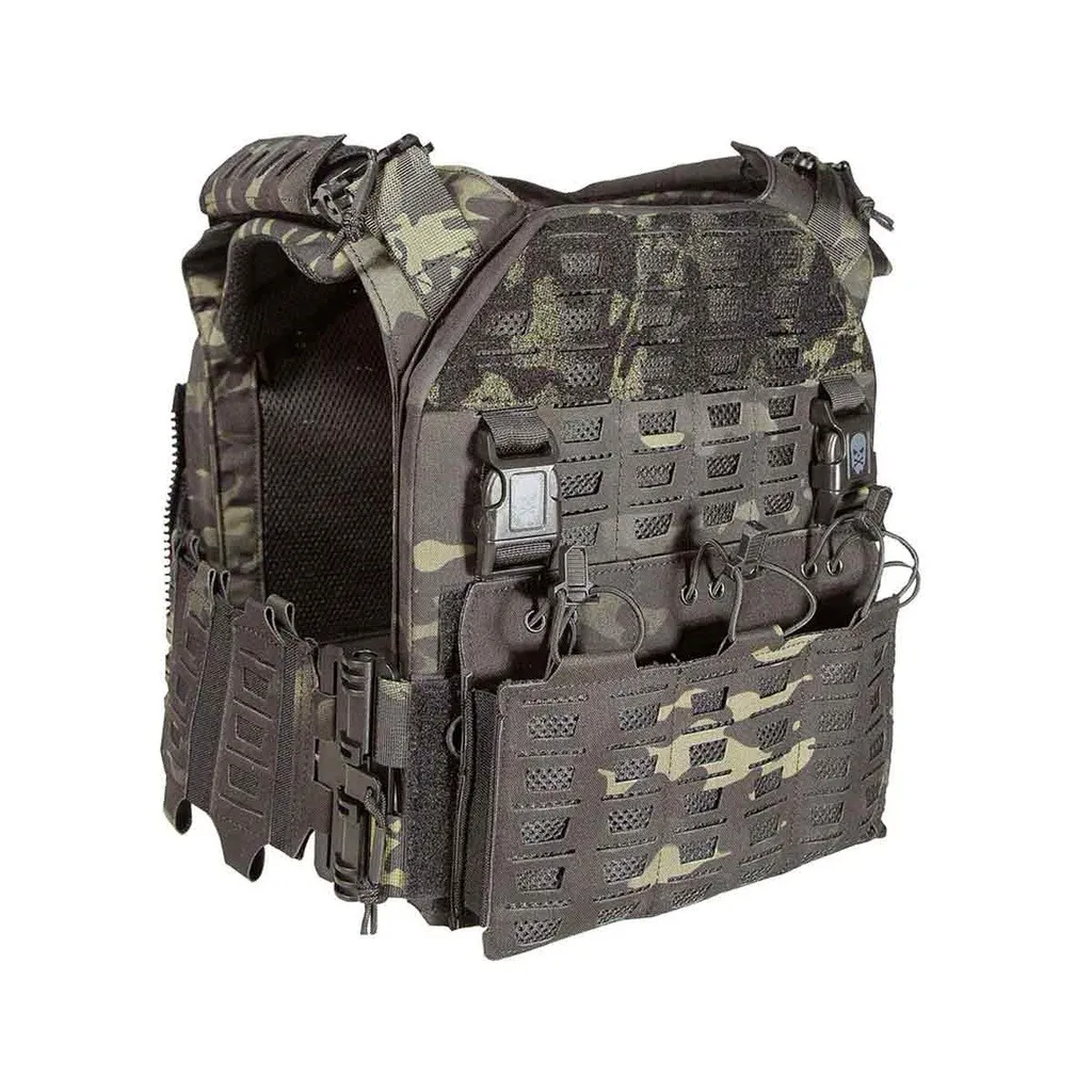 Gilet Tactique Porte-plaques Drake Mk4 Multicam Noir- Corso Tactical-0