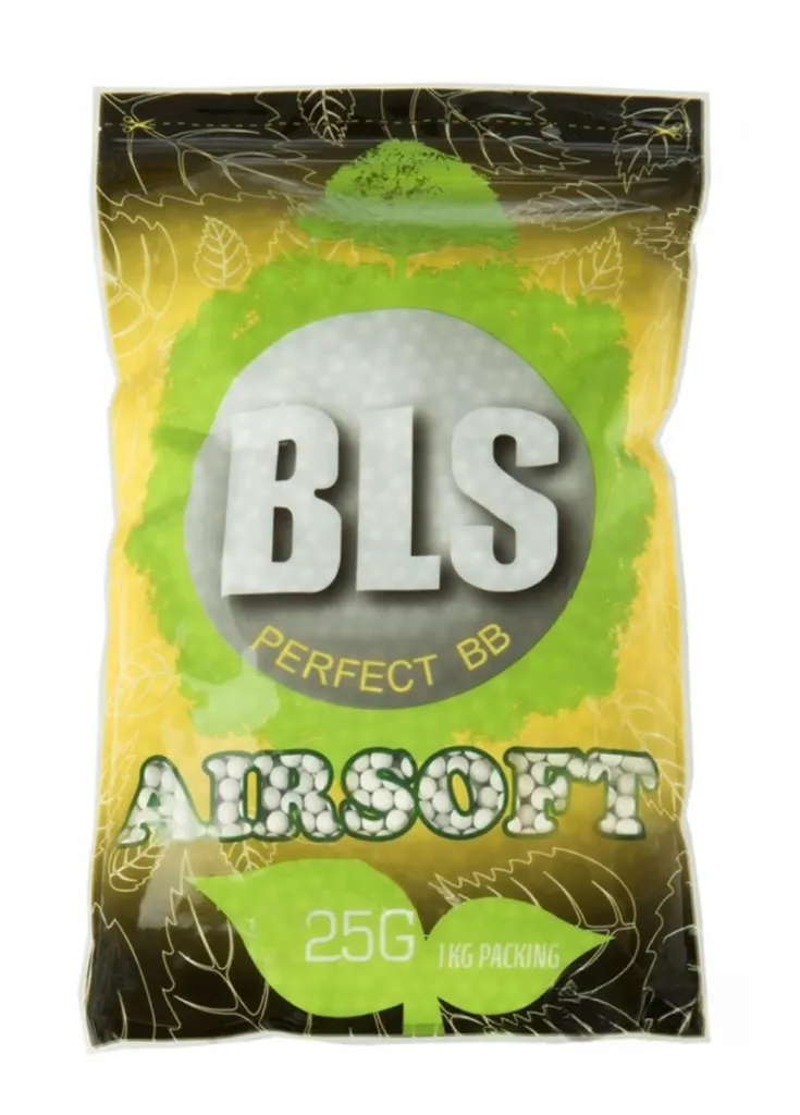 Carton De 20 Sachets De Billes 6Mm Airsoft Bio Blanches 0.25G – Bls – Sac De 1 Kg-0