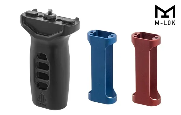 Grip Super slim M-LOK avec inserts rouge et bleu-0