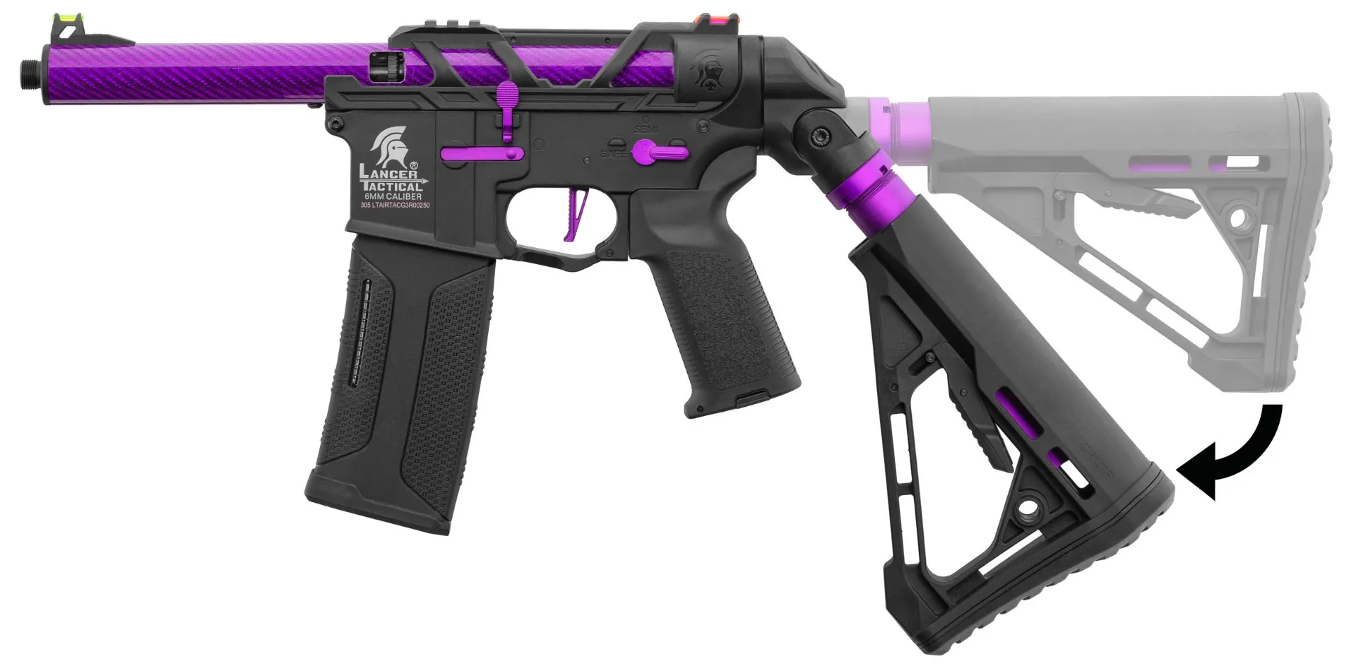 Réplique Aeg Lancer Tactical X Airtac Gen 3 Violet, photo 5