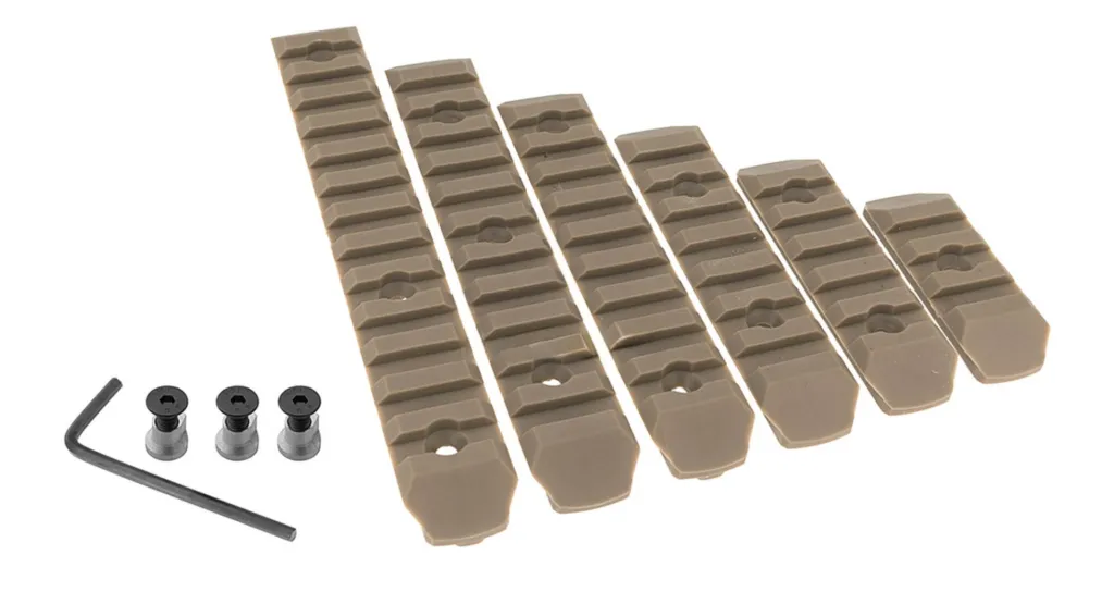 Set de 6 Rails Keymod nylon BO Manufacture Tan-0