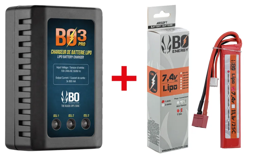 Pack batterie LiPo BO 7.4V T-Dean airsoft-0