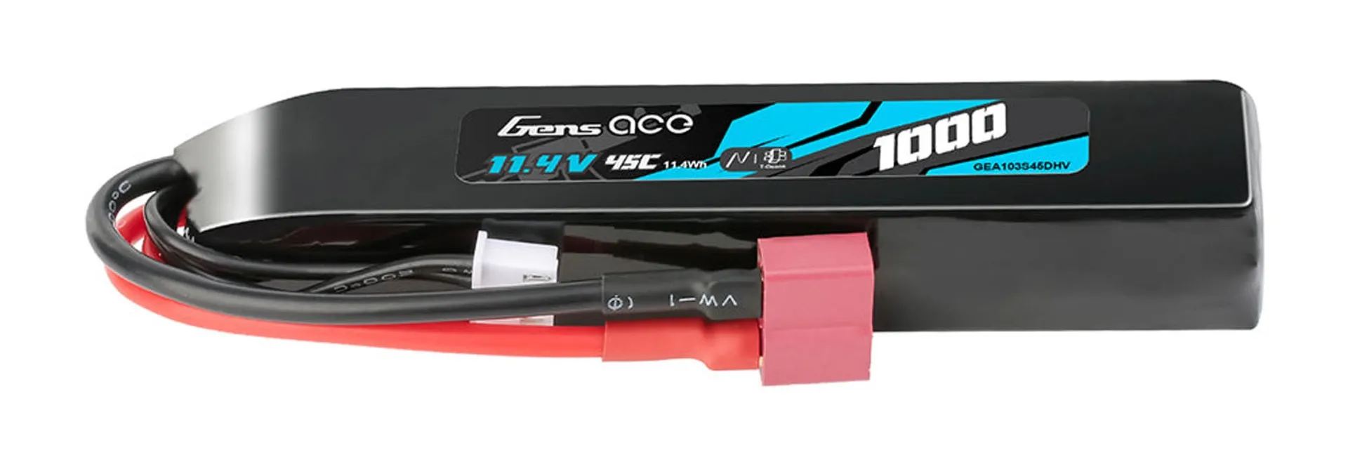 Batterie Lipo Gens Ace 1000Mah – 45C – 11.4V Hv – Connecteur Deans T-472309