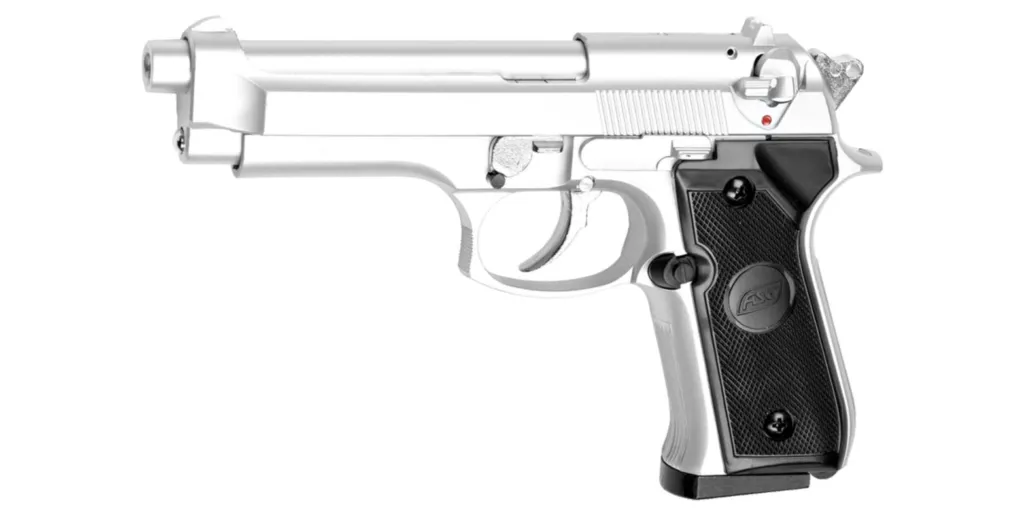 Réplique GBB ASG M92F Chromé Gaz 0.6J-0