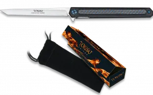 Couteau pliant Tokisu G10 noir, roulements CNC carbone