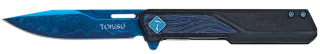 Couteau pliant Tokisu Damas G10/Titane, lame 8 cm
