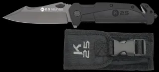 Couteau pliant K25 gomme, revêtement titanium, lame 9.2 cm