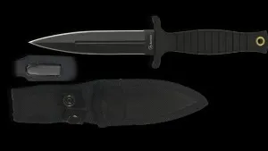 Poignard Albainox noir avec housse, lame 12 cm