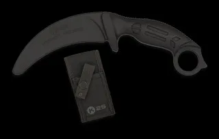 Couteau d'entraînement K25 noir, lame 10.6 cm