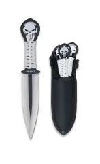 Set de 3 couteaux à lancer Tête de mort, lame 9.9 cm
