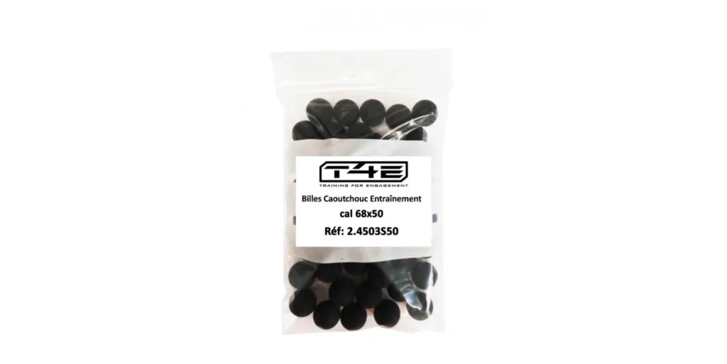 Billes Caoutchouc Entrainement Cal 68 x50 RB Prac-Series T4E-0