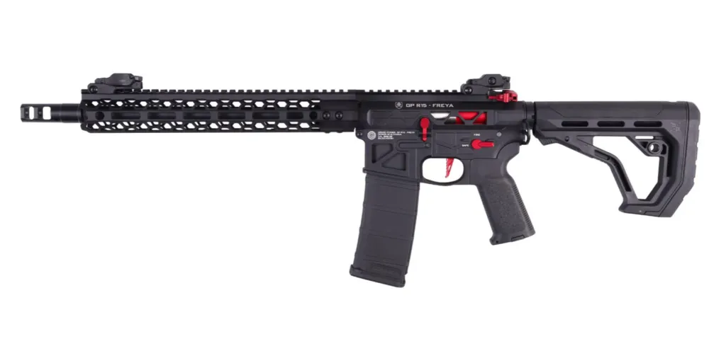 Replique AEG Freya Hexagon Full Skeleton 12.5 Pouces Gen.2 Noir Rouge Delta Armory-0