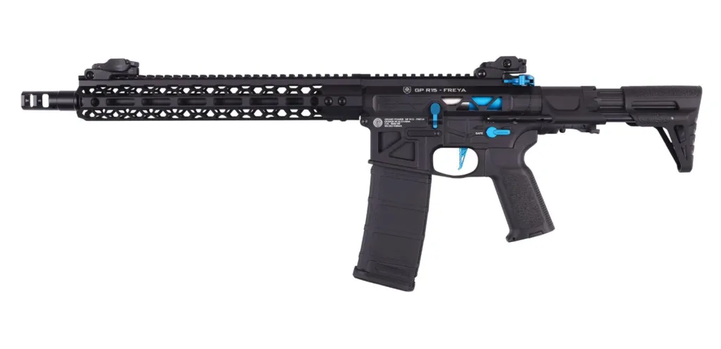 Replique AEG Freya Hexagon Full Skeleton 12.5 Pouces PDW Gen.2 Noir Bleu Delta Armory-0